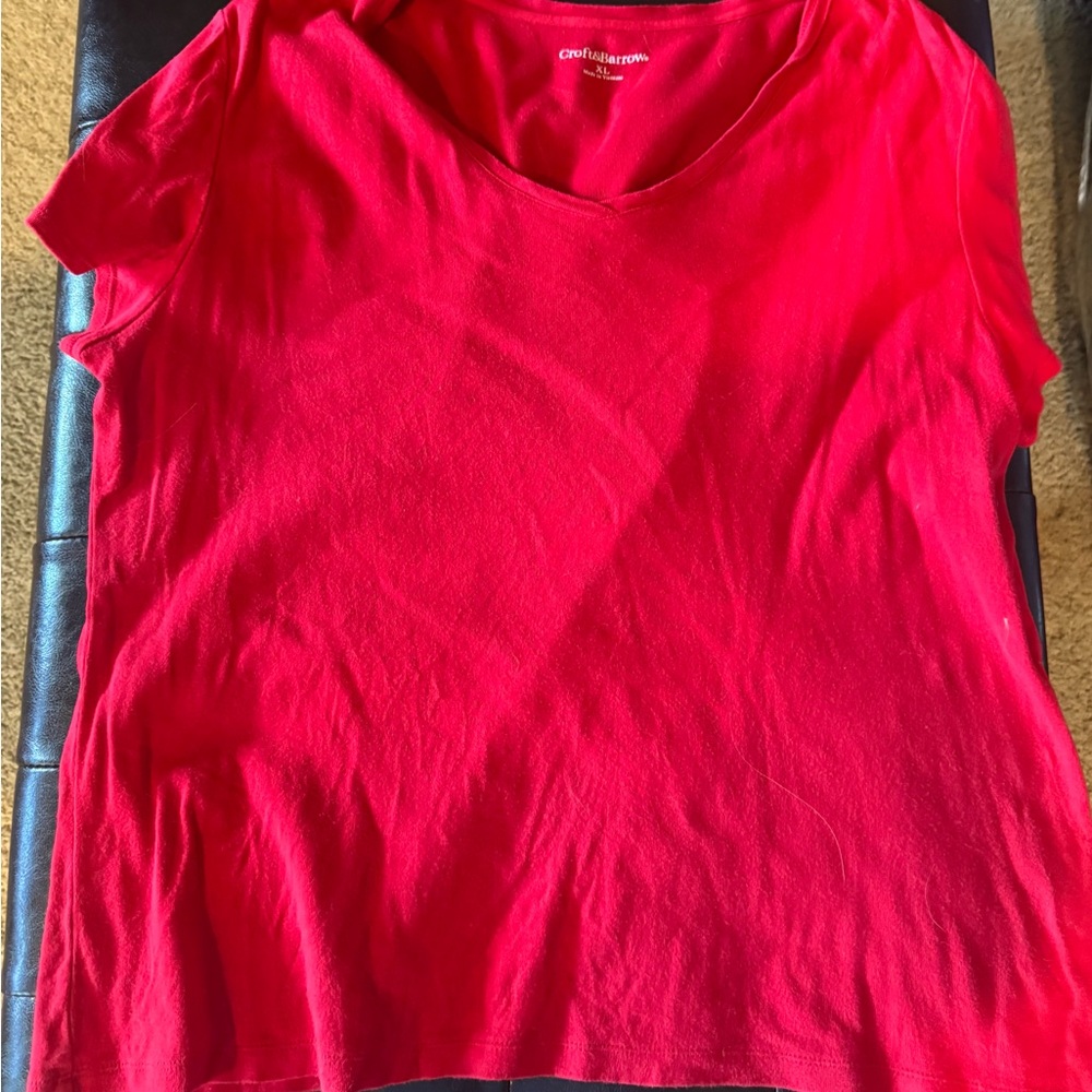 Croft & barrow  Women's Red Top XL